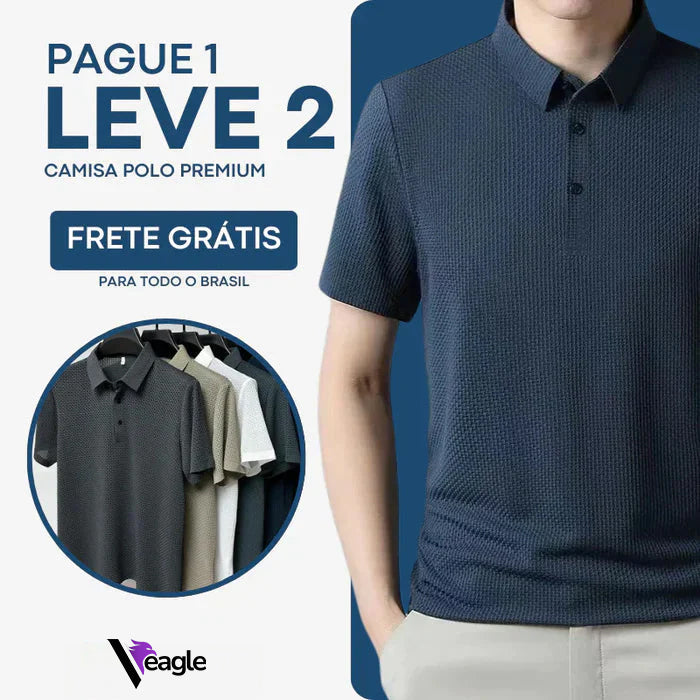 [PAGUE 1 LEVE 3] Camisa Polo Fresh Seda Gelo