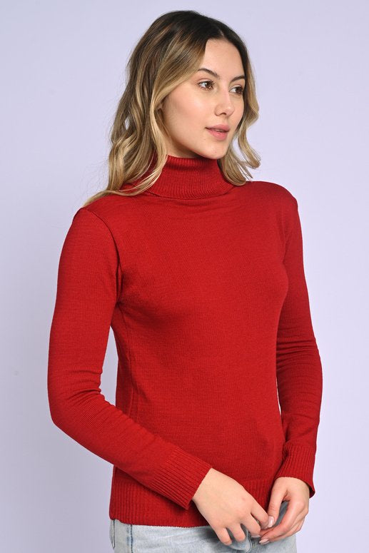 Blusa Tricot Manga Longa Gola Cacharrel Básica